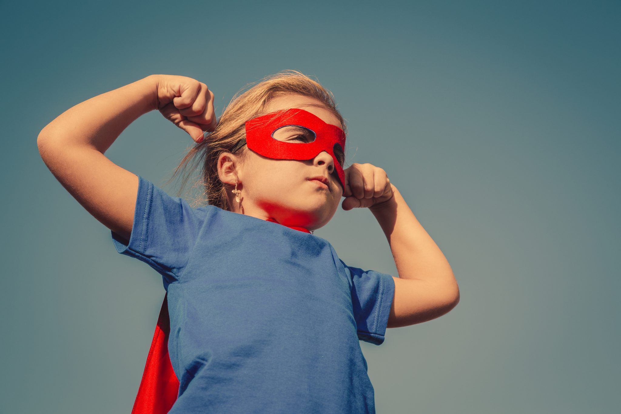 Child superhero portrait
